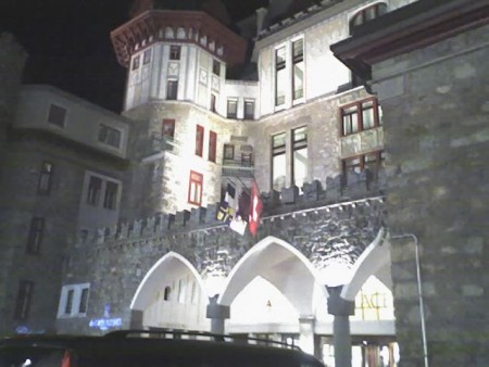 front of the hotel